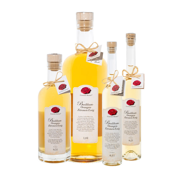 Basilikum-Orangen-Zitronen-Essig