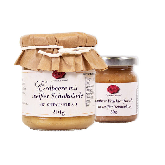 Erdbeer Fruchtaufstrich mit weißer Schokolade