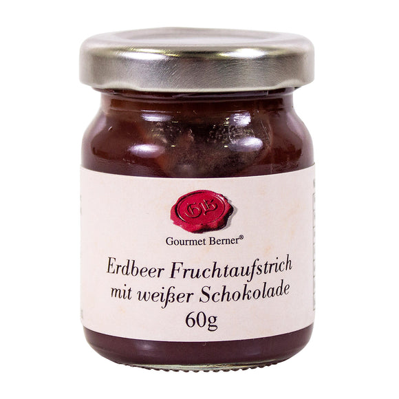 Erdbeer Fruchtaufstrich mit weißer Schokolade