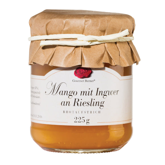 Mango mit Ingwer an Riesling Fruchtaufstrich