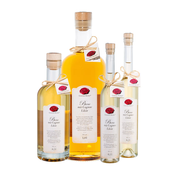 Birne mit Cognac Likör