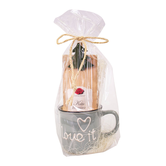 Tassengeschenk Becher Love it - Kalte Jahreszeit