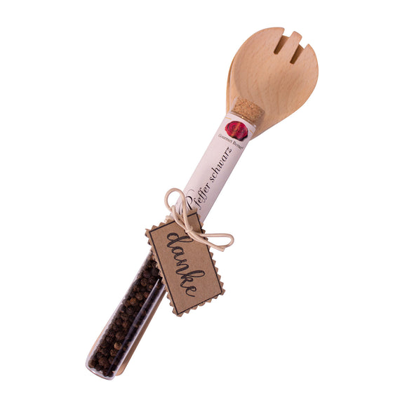 Präsent Salatbesteck - Danke