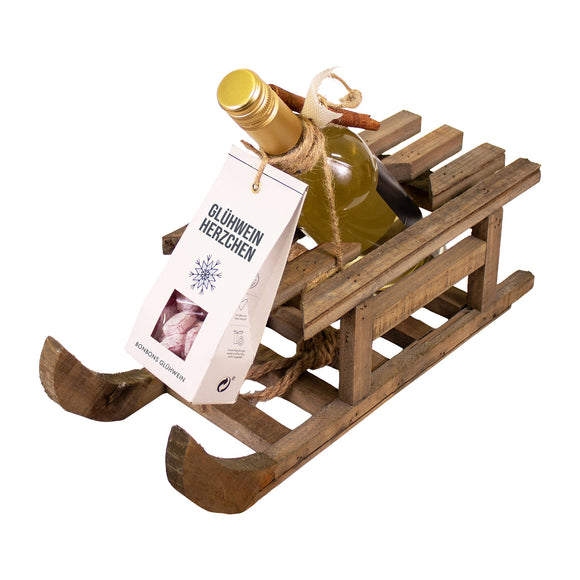 Schlittenfahrt weiß