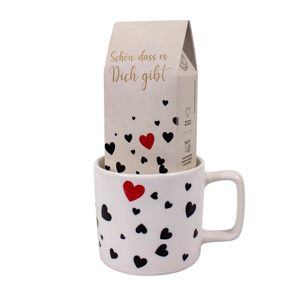 Tasse mit Teebox - Schön, dass es dich gibt