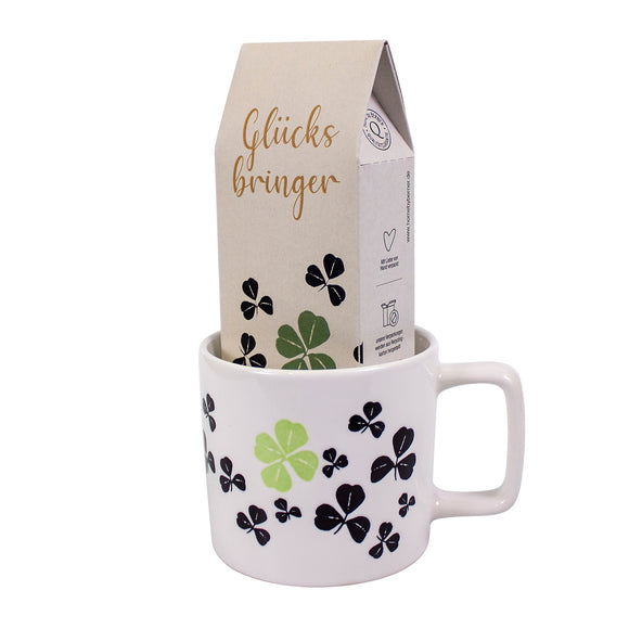 Tasse mit Teebox - Glücksbringer