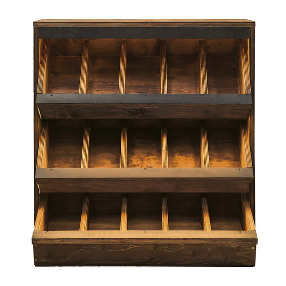 3 schiefe Böden mit Fächern