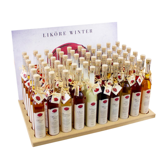 Holzdisplay - Winterlikörchen