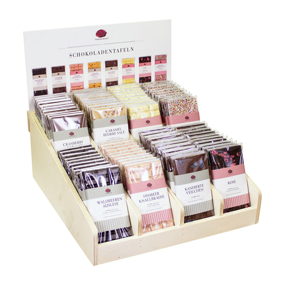 Holzdisplay Schokoladentafel