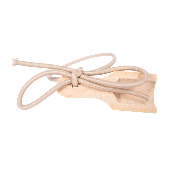 Elastische Schleife mit Holzlöffel