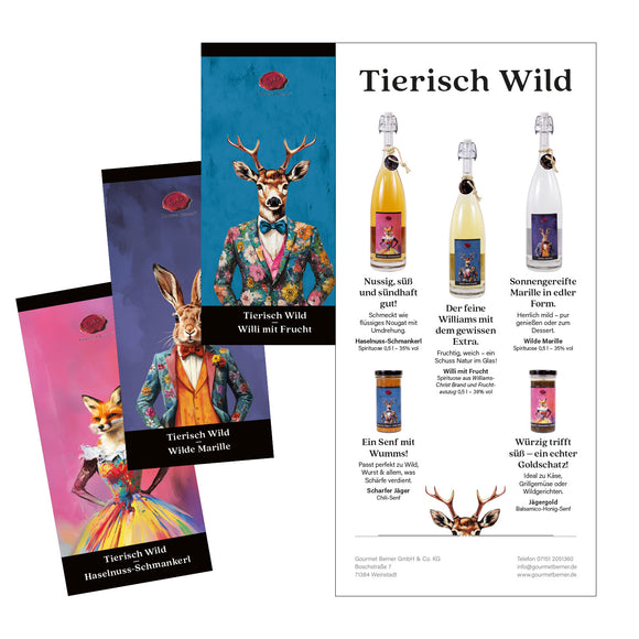 Produktkarte Tierisch Wild