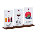 Thekenaufsteller mit Themenschild