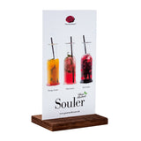 Thekenaufsteller mit Themenschild