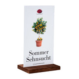 Thekenaufsteller mit Themenschild